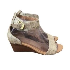UGG Beige and Brown Wedge Sandals